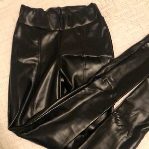 Black leather pants